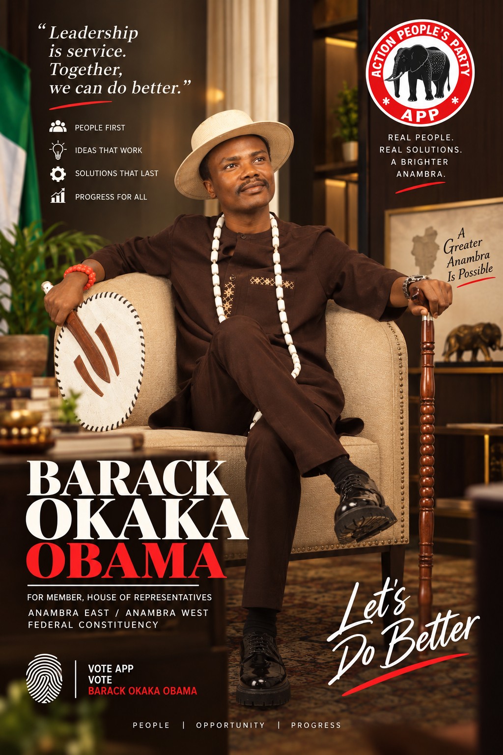 Barack Okaka Obama campaign leadership flyer